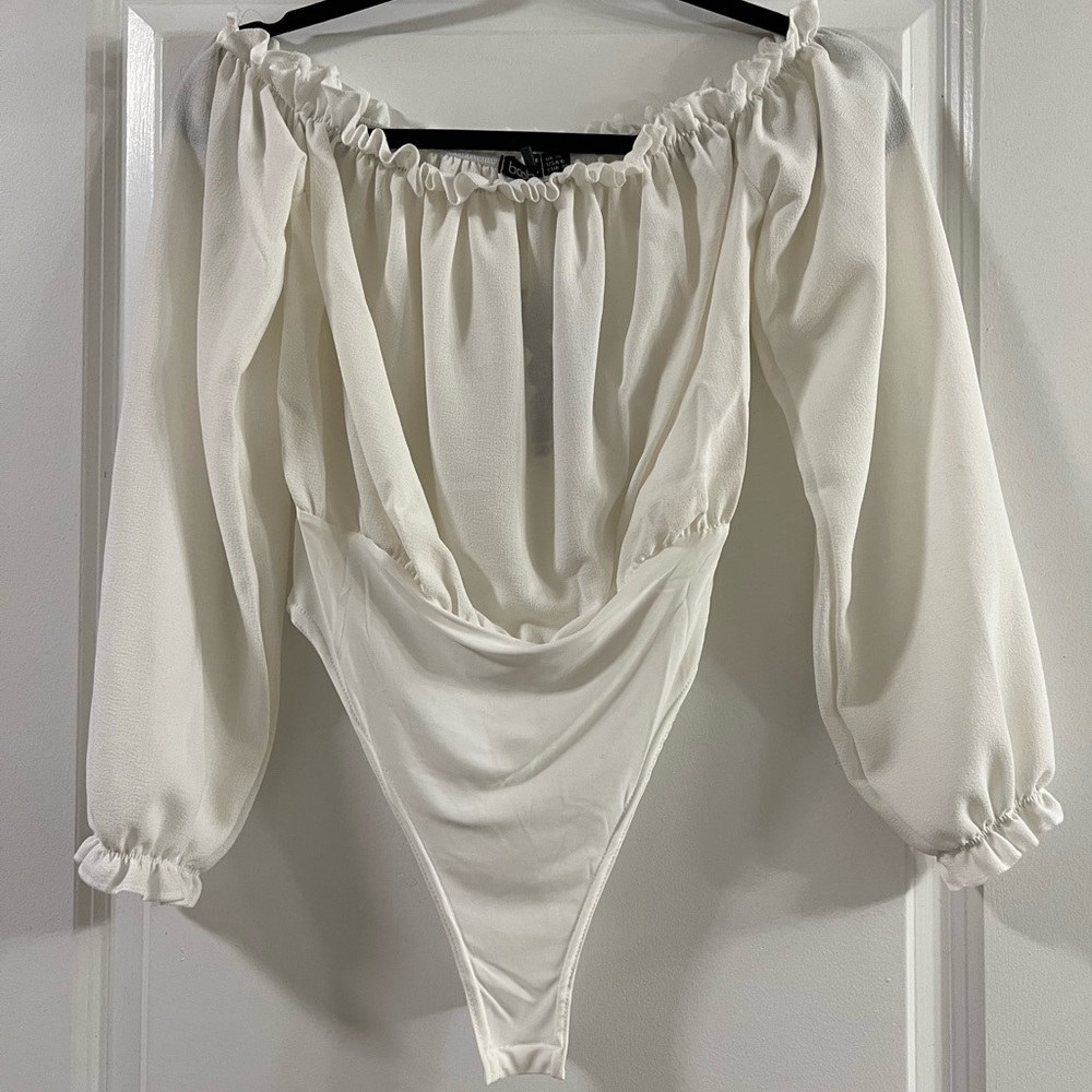 Off the shoulder White bodysuit